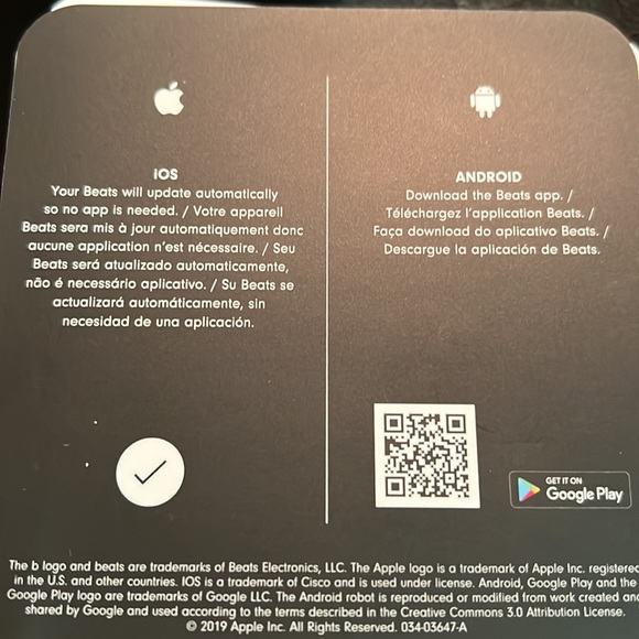 POWERBEATS PRO BOX 📦 ONLY Instructions included - Picture 5 of 6